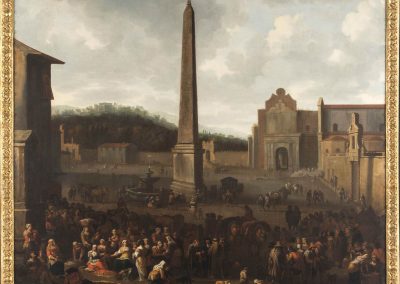 The market in Piazza del PopoloJACOB VAN HUCHTENBURGH