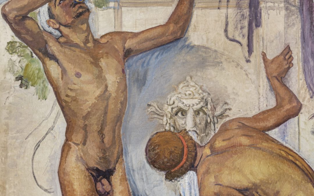 Two nudes drinking at a fountain FRANCESCO FRANCHETTI
